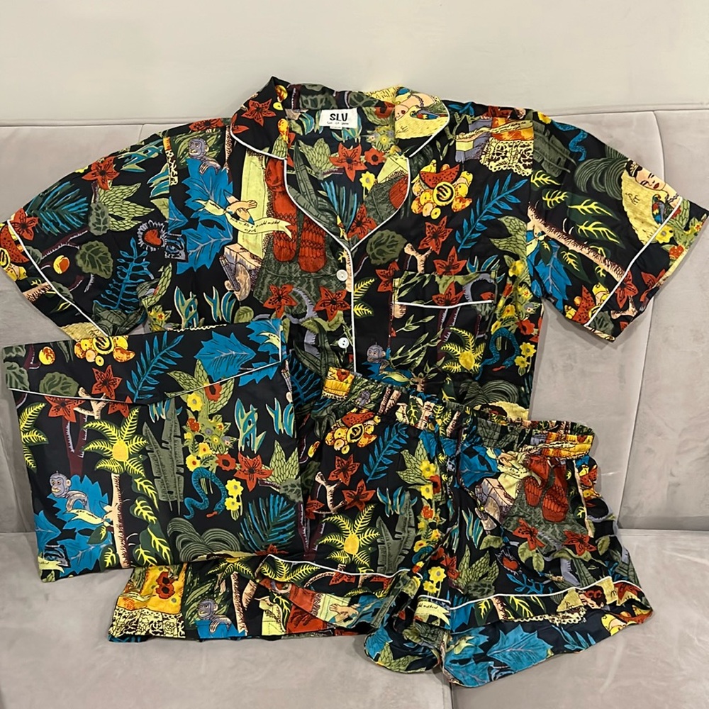 Sur LA Vague Pajama Set w/pouch